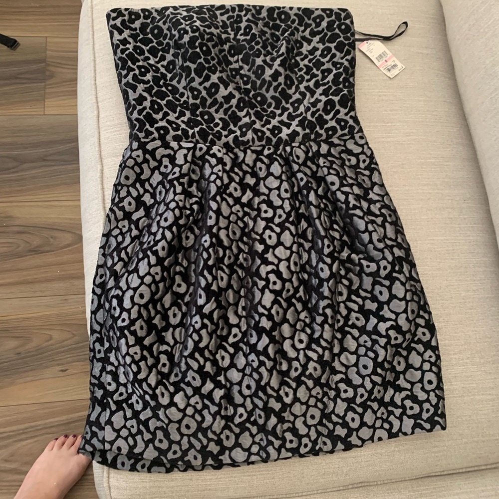 Rachel Roy- Black and Charcoal Strapless Dress